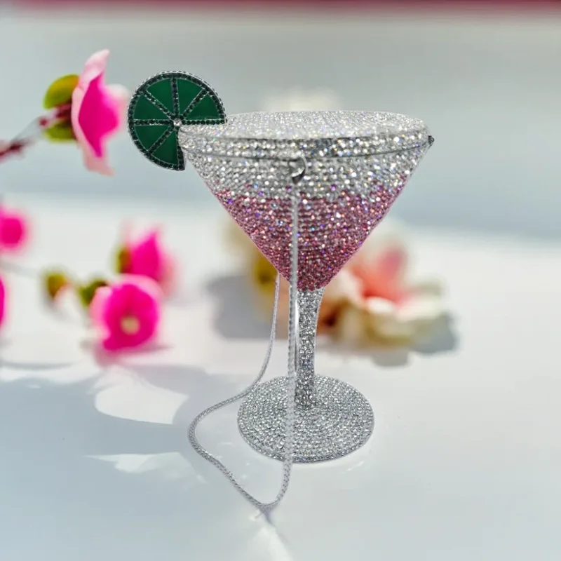 Jewels Martini Handtasche Diamant-Abendtaschen Kristall-Braut-Handtasche Dinner-Clutches Schmucktaschen Strass-Party-Clutch-Taschen – Detail 2