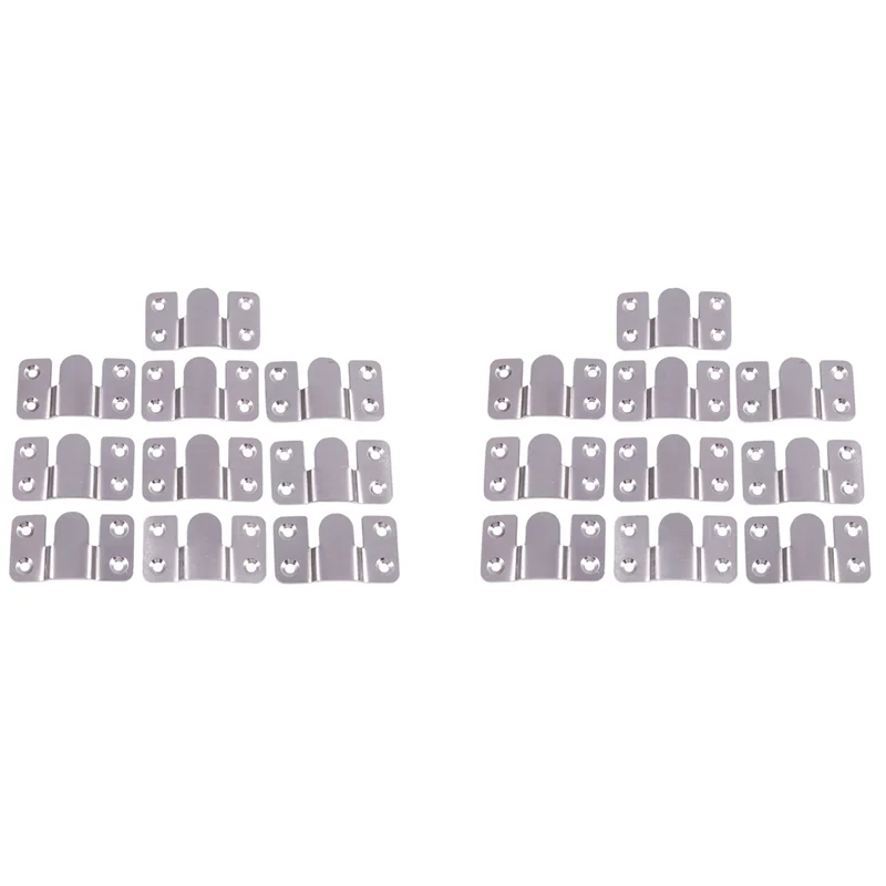 YLS-Furniture Sectional Interlock Style Sofa Connector 20Pcs Silver Tone