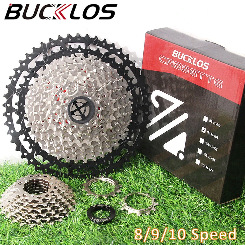 

BUCKLOS Bicycle Cassette 8/9/10Speed Freewheel 10s 9s 8s Road Bike Chain 32/36T/40T/42T/46T/50T Sprocket HG for SHIMANO 10v 9v