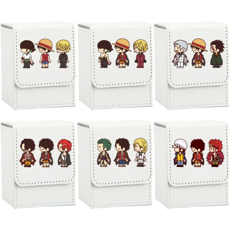 

ONE PIECE Чехол для карт Monkey D Luffy Roronoa Zoro Sanji Shanks Diy Кожаная фигурка Аниме Игровая коллекция Коробка для хранения