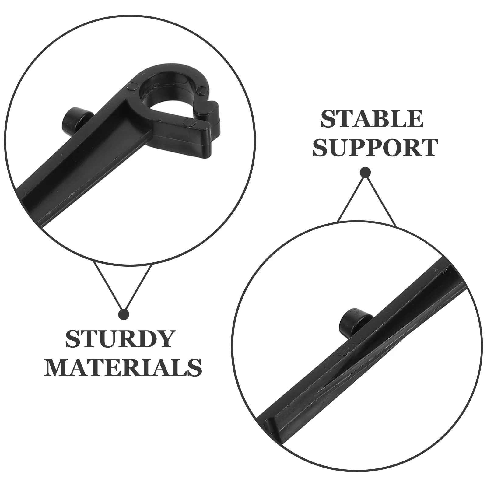 

20pcs Gutter Clips Black Color Durable Material Secure Attachment Waterproof Mesh Guard Clips Gutter Hook Fixings