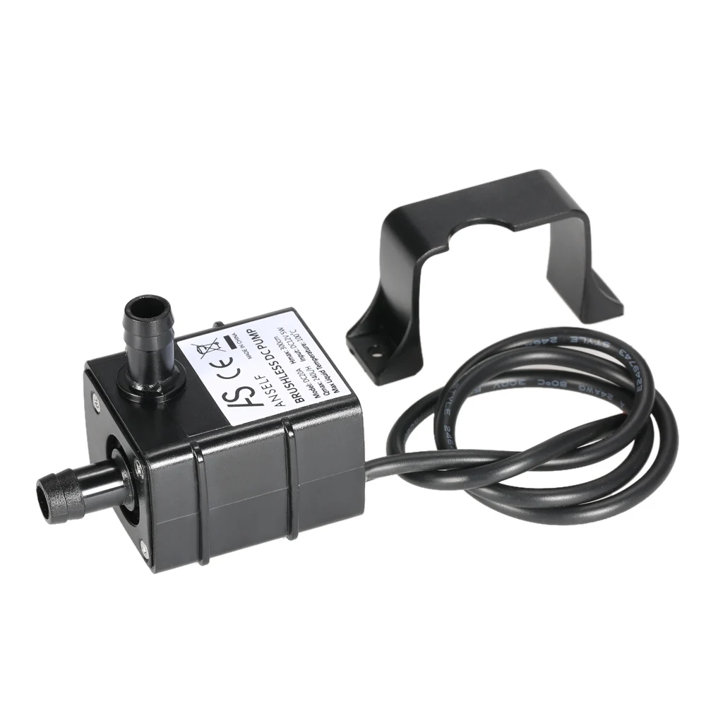 Ultra-quiet Mini DC12V Brushless Water Oil Pump Waterproof Submersible Fountain Aquarium Circulating 240L/H 5W Lift 3M 0~100℃