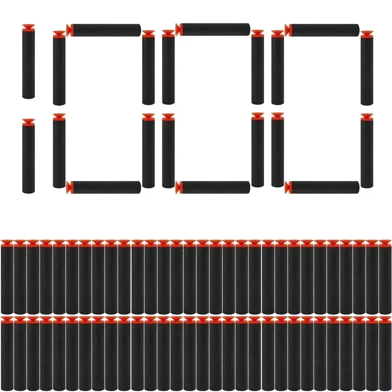 7.2cm Black Sucker Head EVA Foam Darts Refill Bullets For N-strike Elite Series Blasters Toy GunsX