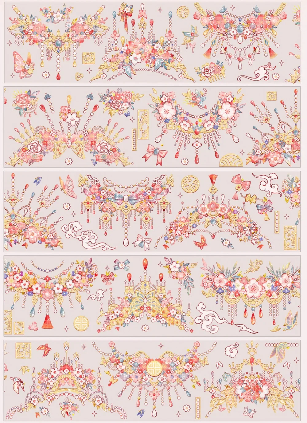 Styl japoński Yingruolinglong błyszczące taśma PET