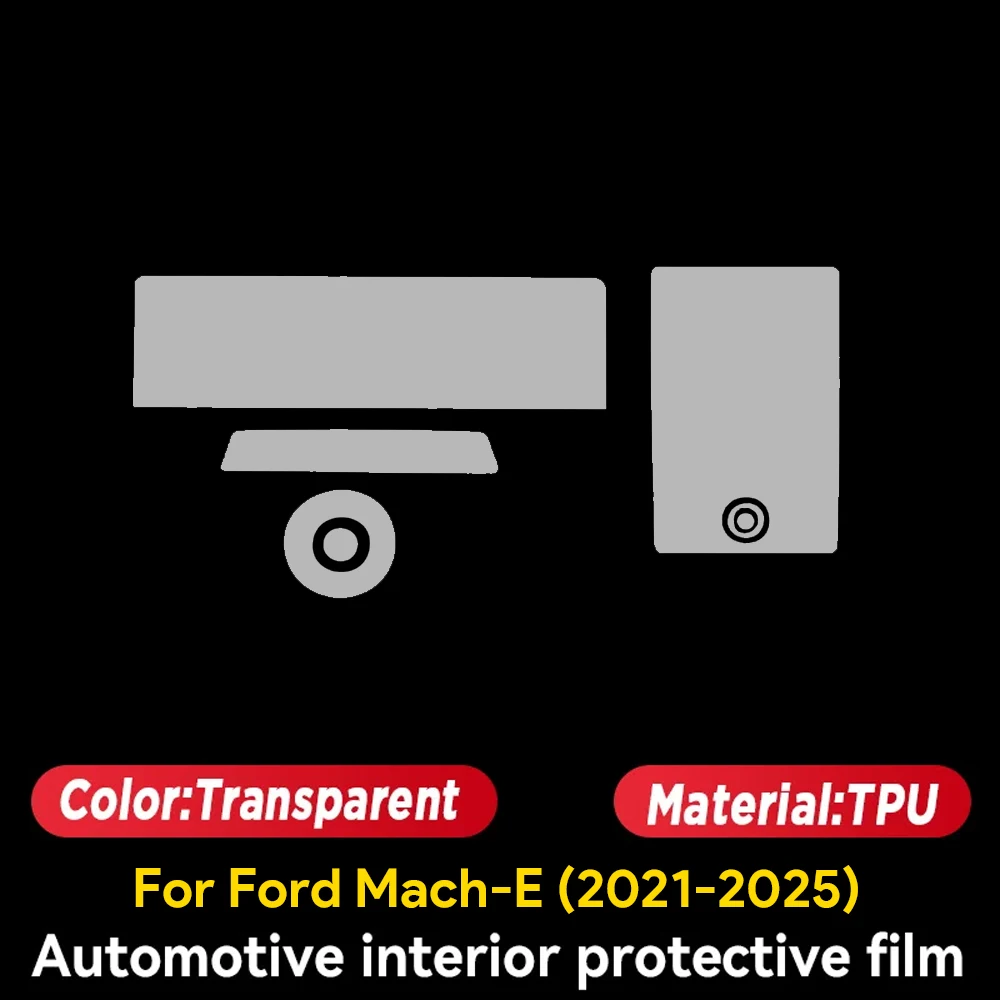 For Ford Mustang Mach E 2021-2025 Invisible Interior TPU Film Protective Layer Scratch Resistant Car Modification Accessories