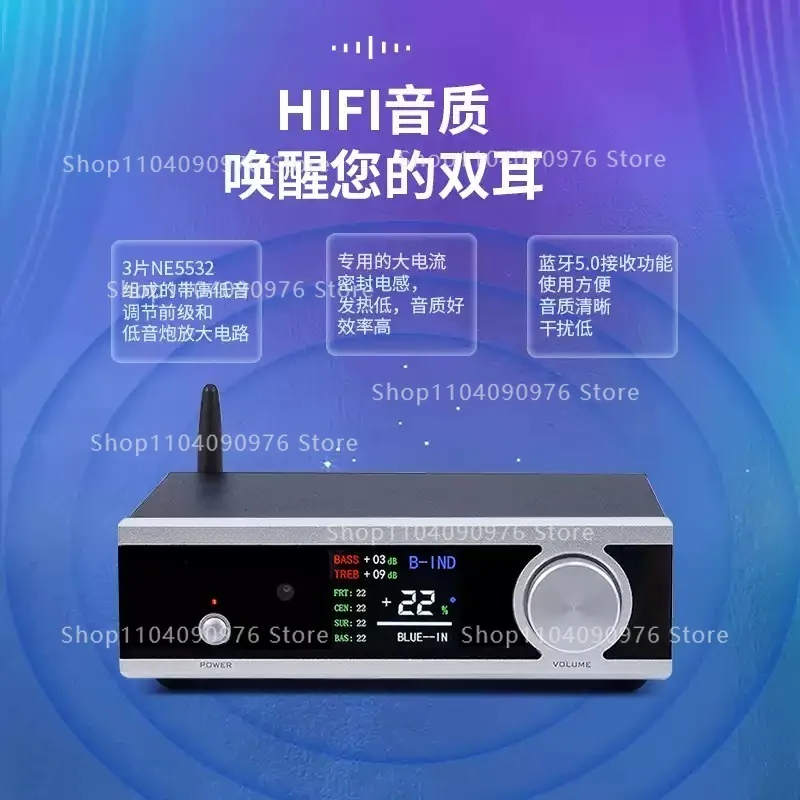A600S 5 Channel Bluetooth Remote Control Amplifier with Separate Subwoofer Adjustment Home Theater 6 Channel