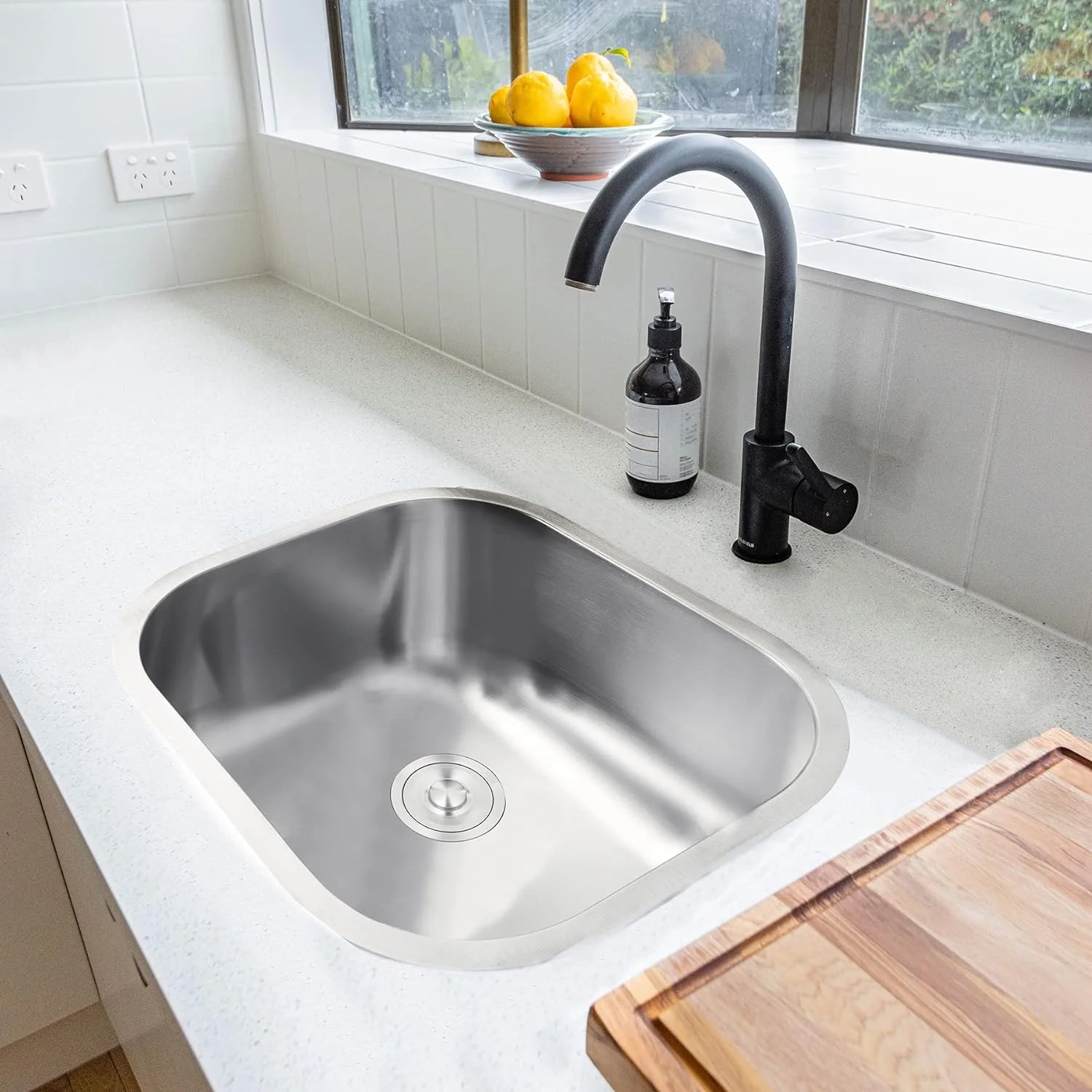 Stainless Steel Kitchen Sink Under/Topmount Laundry  304 Washbasin 39x36cm For Home Fixture with filter Drainage Drain