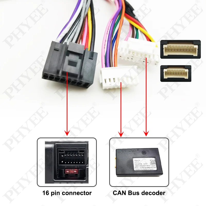 Жгут проводов CAN BUS Декодер 16-контактный разъем к 20-контактному разъему Автомобильный Кабель-адаптер Android для Renault Clio Mk4 Kadjar Sandero Mk3
