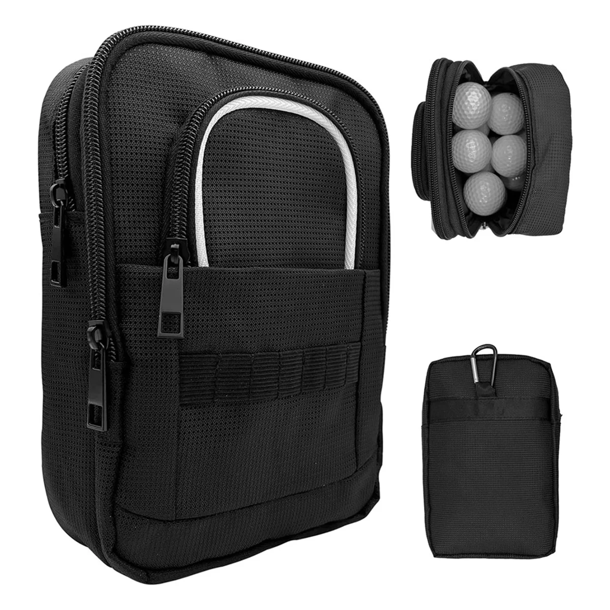 Golf Ball Bag Pouch,Golf Portable Organizer, Golf Accessories Pouch for Gadgets, Like Golf Balls, Tees, Ball Market