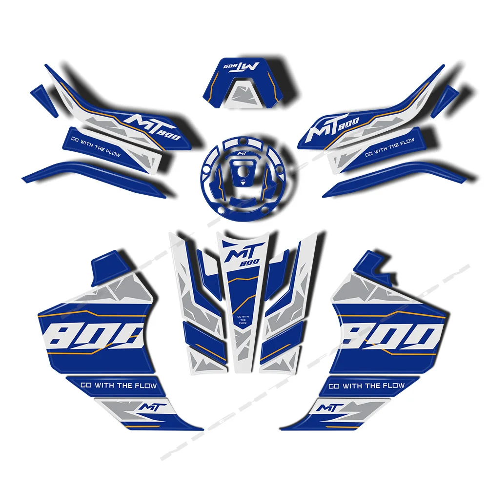 Untuk CF MOTO 800 MT Explore 2023-2024 800MT stiker aksesori motor 3D Resin stiker tangki Kit bantalan