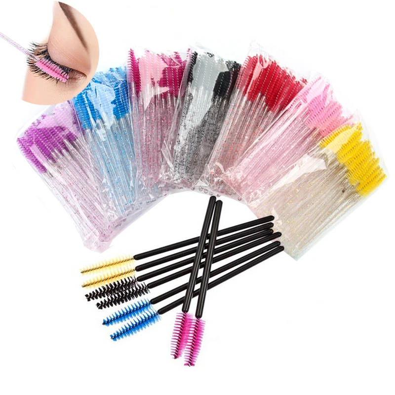 5/50 قطعة المتاح رمش فرش الرموش تمديد مزيج أدوات ماكياج الحاجب فرشاة عصي الماسكارا قضيب التخزين المؤقت مستحضرات التجميل #1