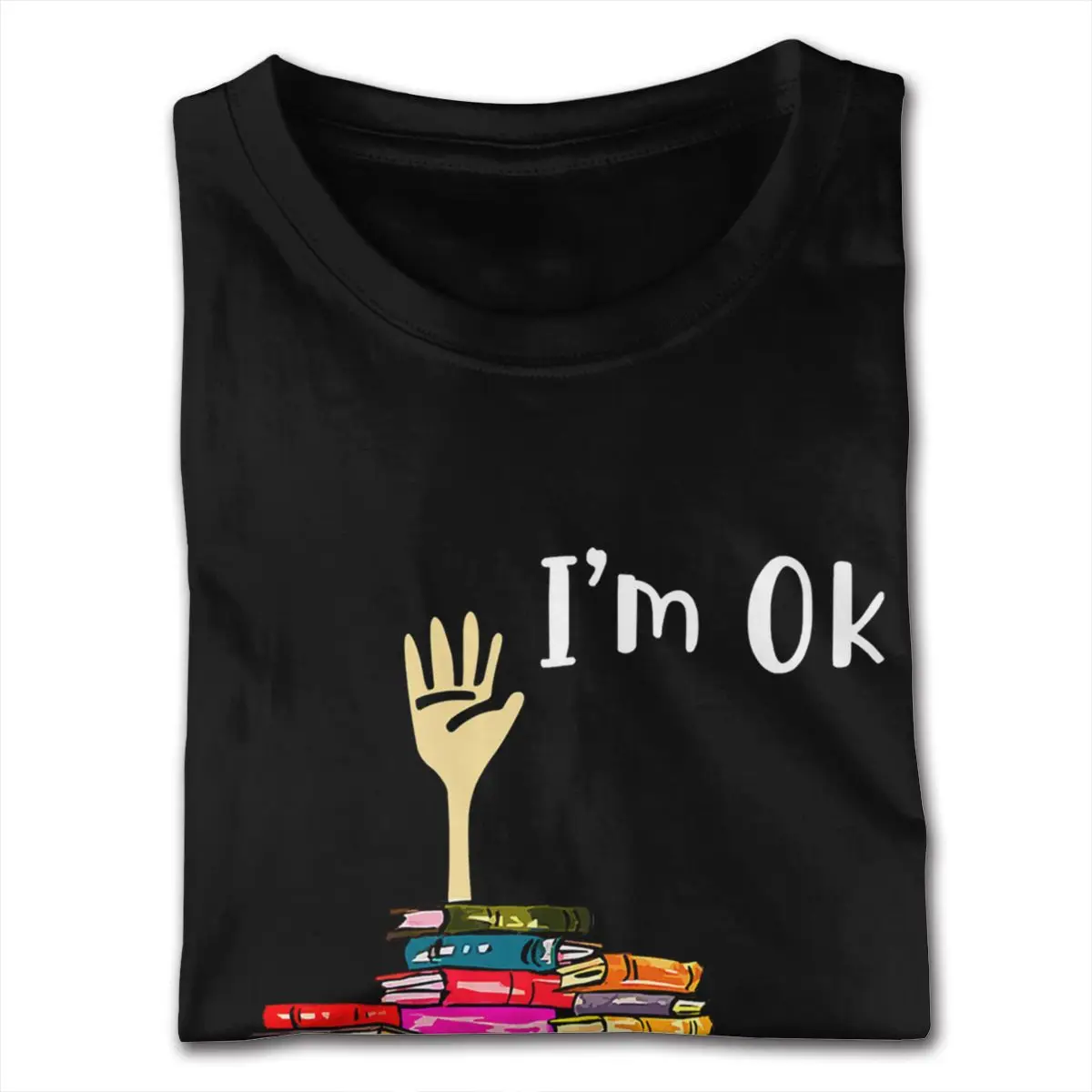 Reading Books Librarian Reader Nerd I'M Ok Teacher School T-Shirt Popular Gentlemen S T Shirts