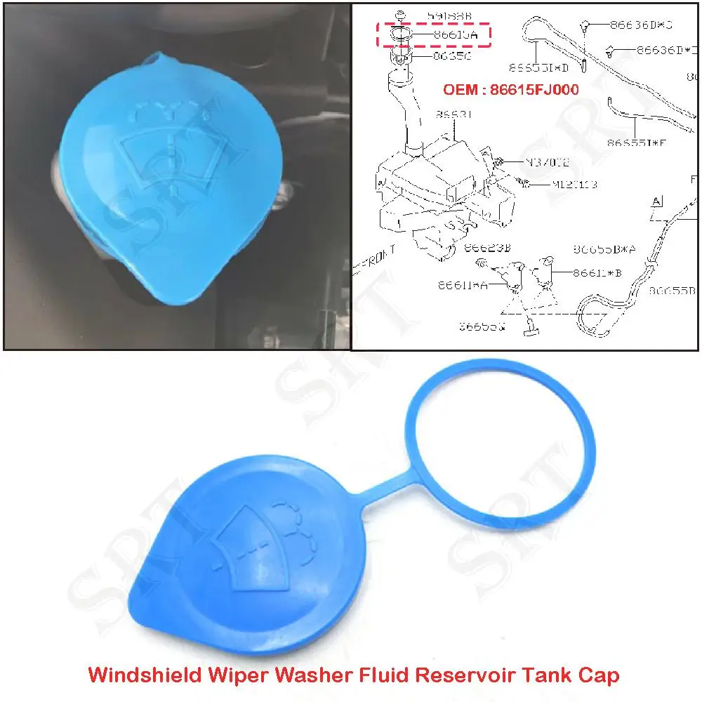 

86615FJ000 Car Accessories Fits for Subaru Forester 2014-2018 XV Crosstrek 2013-2017 Windshield Wiper Washer Fluid Reservoir Cap