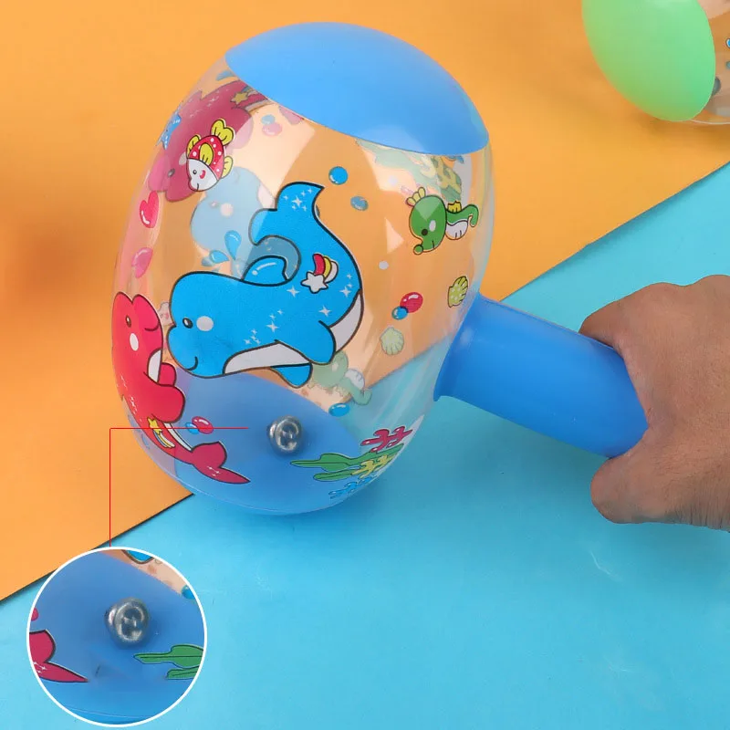 1 pçs 22cm dos desenhos animados martelo inflável com sino martelo de ar novo bebê crianças brinquedos festa favores brinquedo inflável piscina praia festa brinquedos