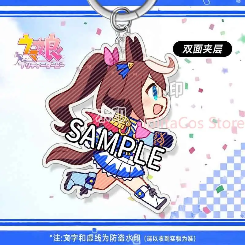 Uma Musume Pretty Derby Tokai Teio Special Week Meisho Doto Kawaii 6cm Acrylic Keychain Cartoon Bag Pendant Gift Cosplay Xmas
