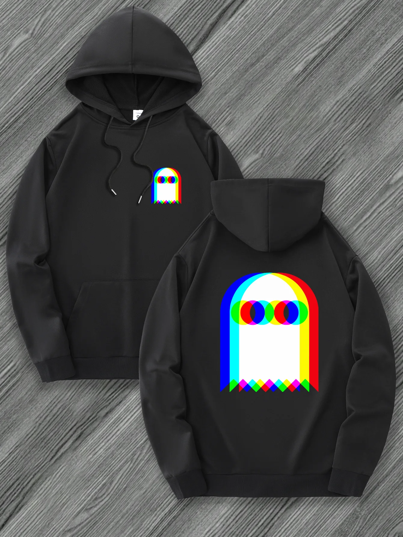 New Trend Street Hip Hop Fashion Print Men Hooded Sweatshirt Autumn and Winter Daily Outdoor Sports Loose All Build Leisure Warm
