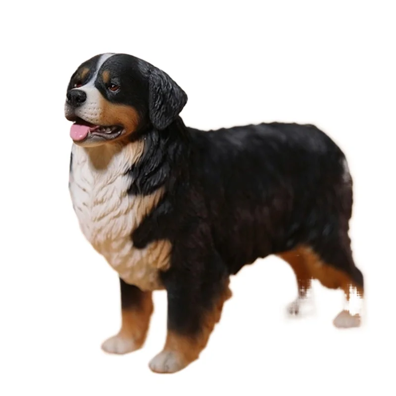 

1/6 Bernese Mountain Dog, cute creative simulation pet dog model doll ornament, figure gift periphery
