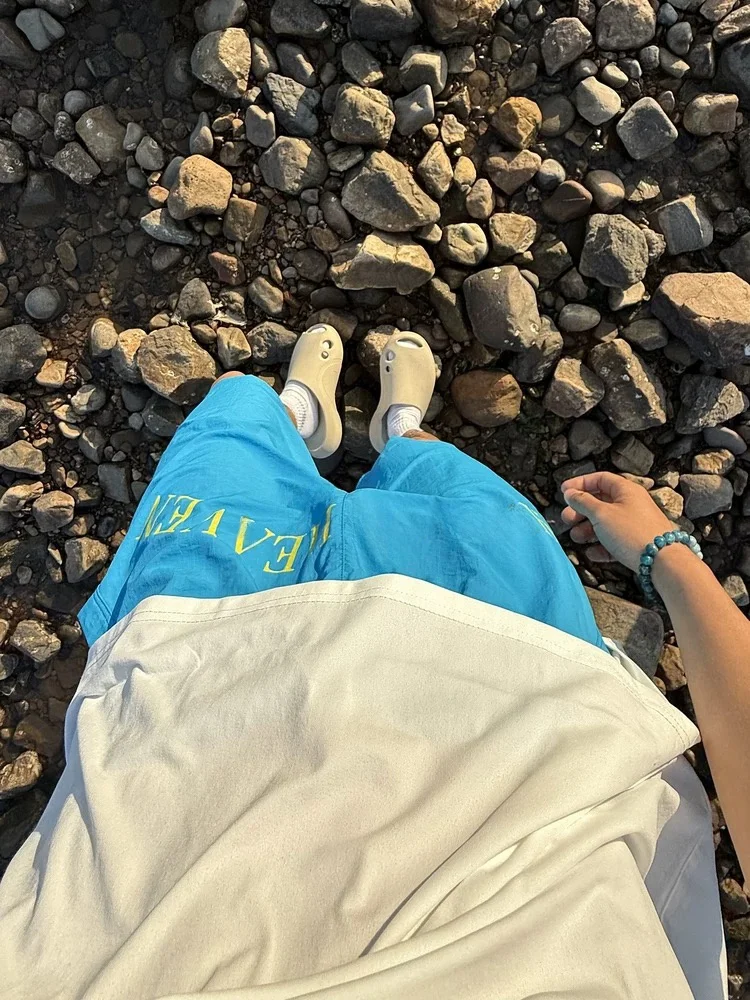 

Летние американские нейлоновые брюки с буквенным принтом Qui Dry Dstring orts, мужские повседневные свободные универсальные спортивные брюки Five-Quarter