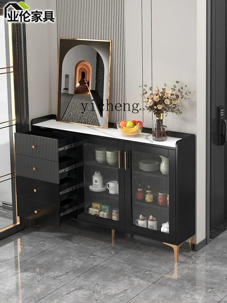 Sideboard Cabinet Light Luxury Wine Cabinet Integrated Wall Home Living Room Simple Tea Cabinet Multi-Function Locker