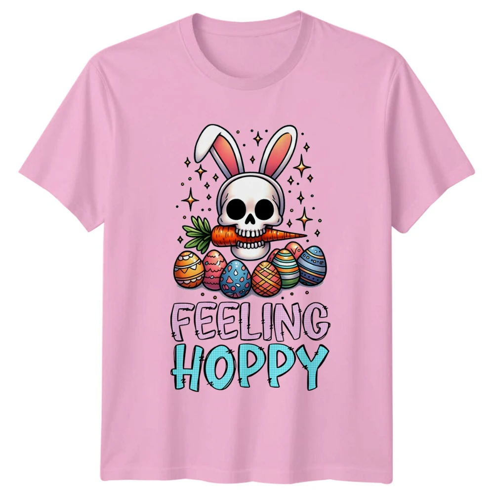 เสื้อยืดลายกราฟิกกระต่ายโครงกระดูกตลกๆ ใส่ไข่อีสเตอร์ ฮาราจูกุ กอธิค ลายหัวกะโหลก เสื้อยืดฮาโลวีน ผู้หญิง ผู้ชาย ใส่ได้
