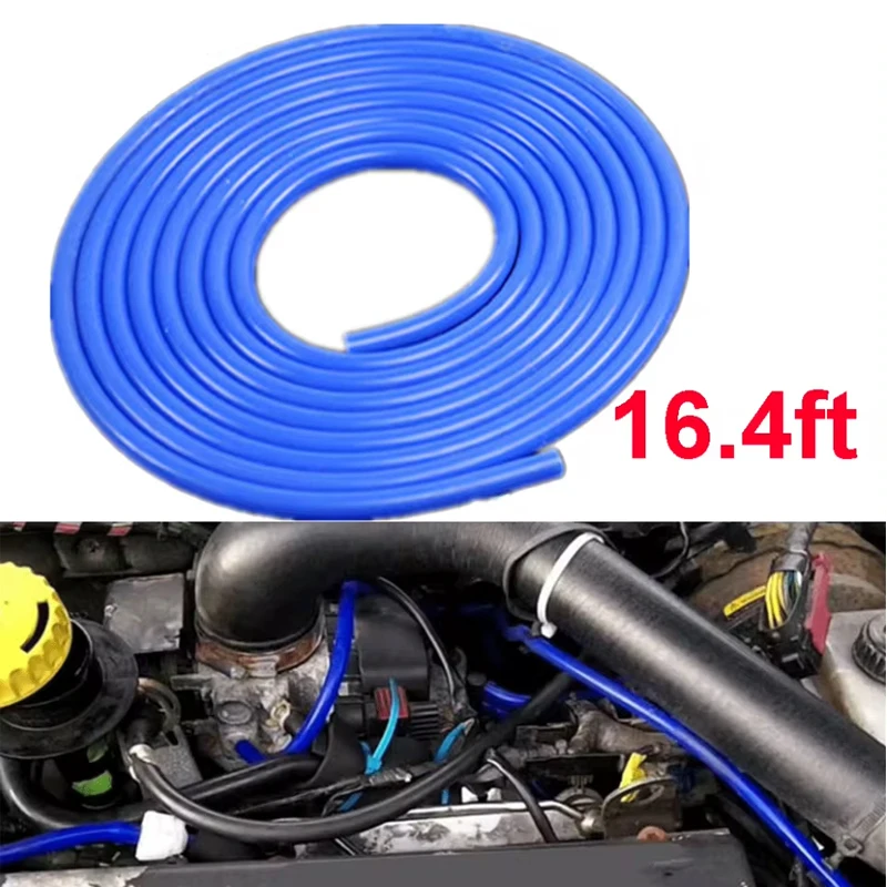 Universal 5M High Temperature Silicone Vacuum Tubing Hose Pressure Blue 3mm 4mm  Auto Vacuum Tube Hose Pipe Cooling Water Pipe