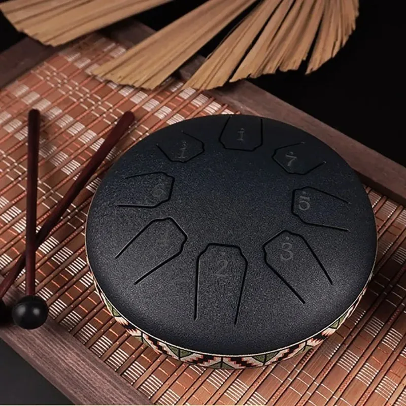 Miniature Steel Tongue Drum 6 Inch Tongue Drums Percussion Musical Instruments Professional Meditation Synthesizer Accessories