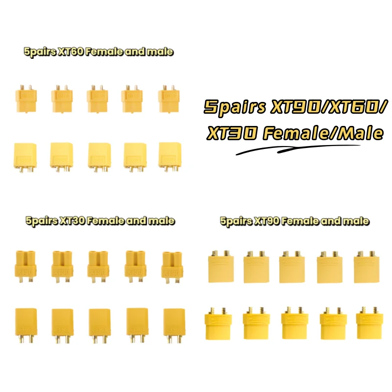 Hervorragende Qualität 5pairs Amass XT30 / XT60 / XT90 Bullet Connectors Stecker Für RC Quadcopter FPV Racing Drone Lipo batterie DIY