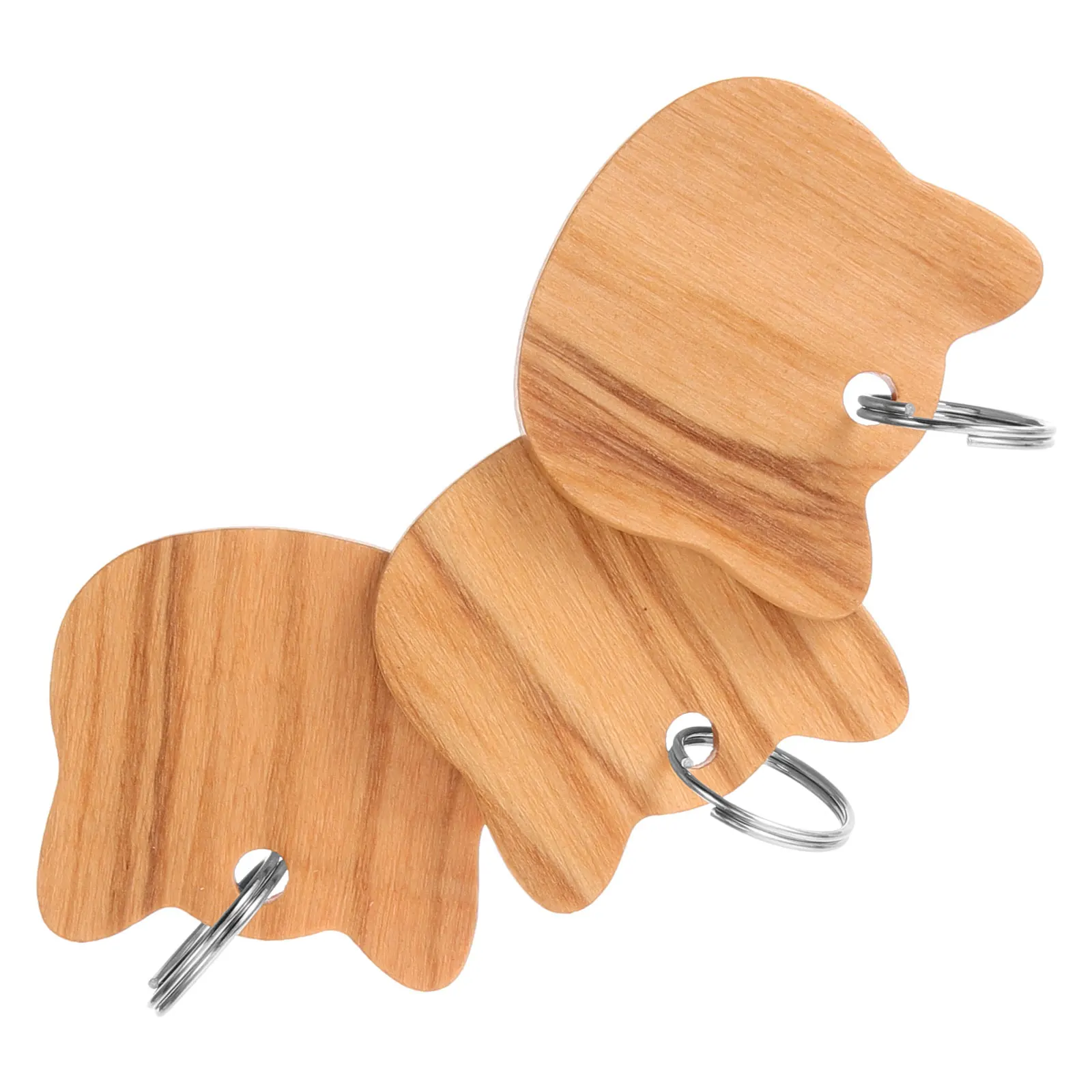 

3Pcs Wooden Cat Head Dog Id Tags Blank DIY Pet Name Tags Puppy Collar Charms Customizable Identification Dog Id Tag