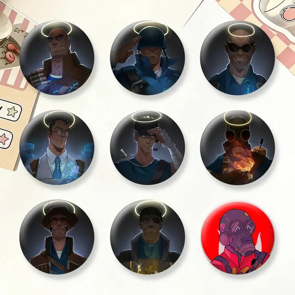 

Game T-Teams F-Fortress-S 2 Badges Creative Tinplate Button PinsBrooch Badge Clothes Backpack