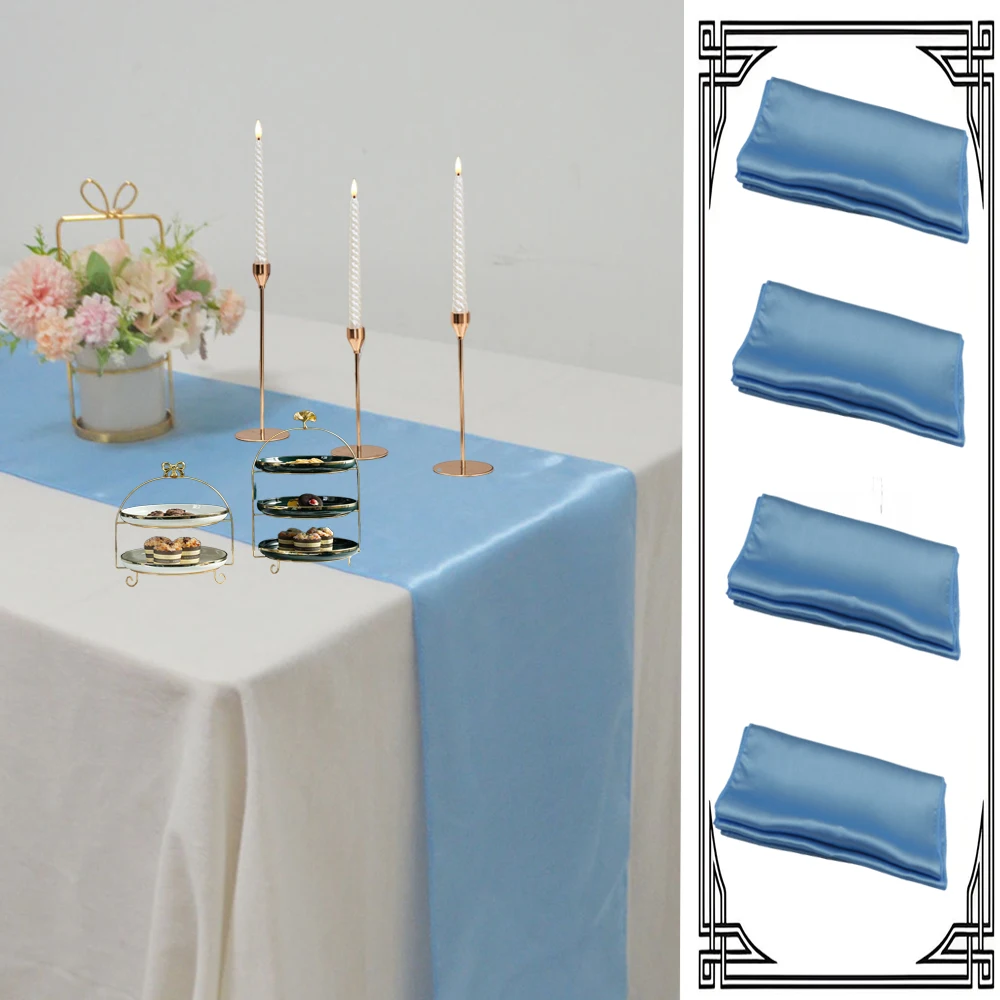 5Pcs Satin Table Ru…
