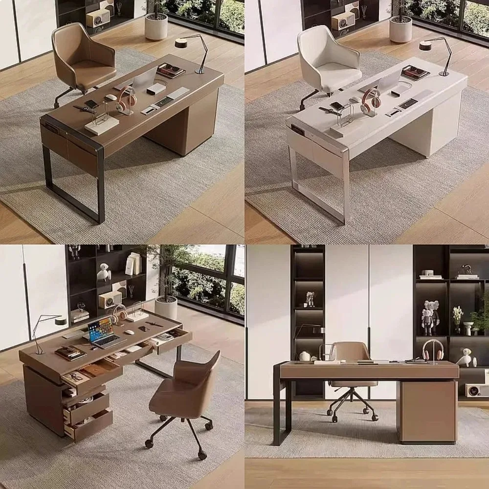 Italian Minimalist Desk Modern Simple Study Office Table Luxury Writing Computer Desk for Home Bedroom