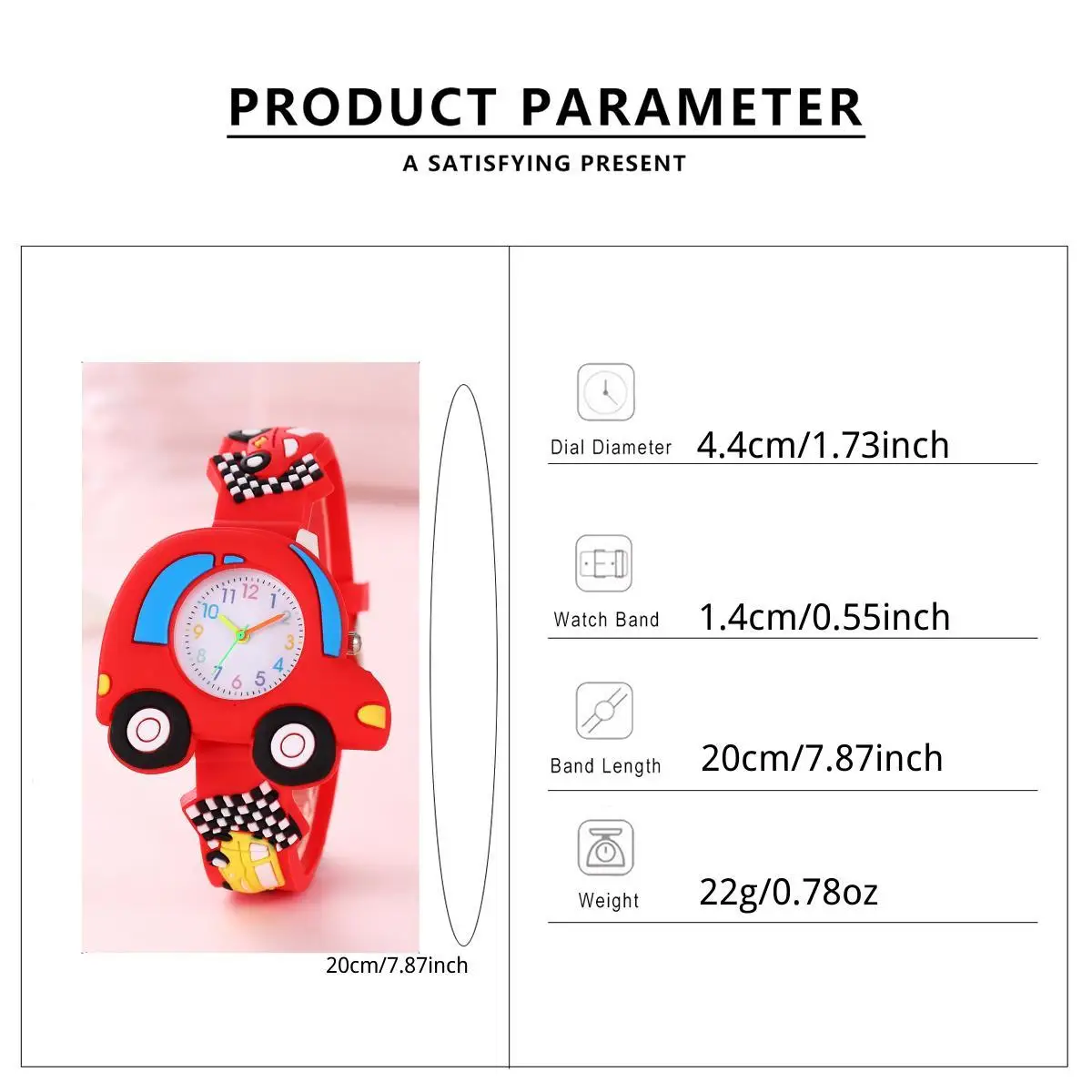 New 3D Pattern Cartoon Racing Car Children\'s Fashion Silicone Watch