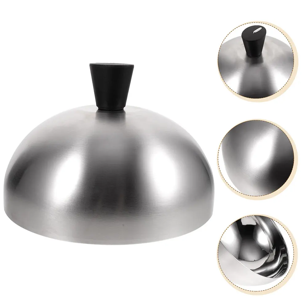 

Stainless Steel Food Anti-Splashing Kitchen Dome Bbq Protective Cover For Steak Cake Rust Resistant Smooth Edge Easy