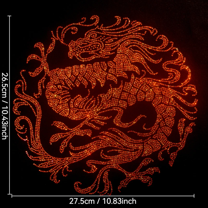 

Модная большая тканевая аппликация с бриллиантами и блестками дракона, одежда «сделай сам», футболка, декоративная нашивка, аксессуары для одежды