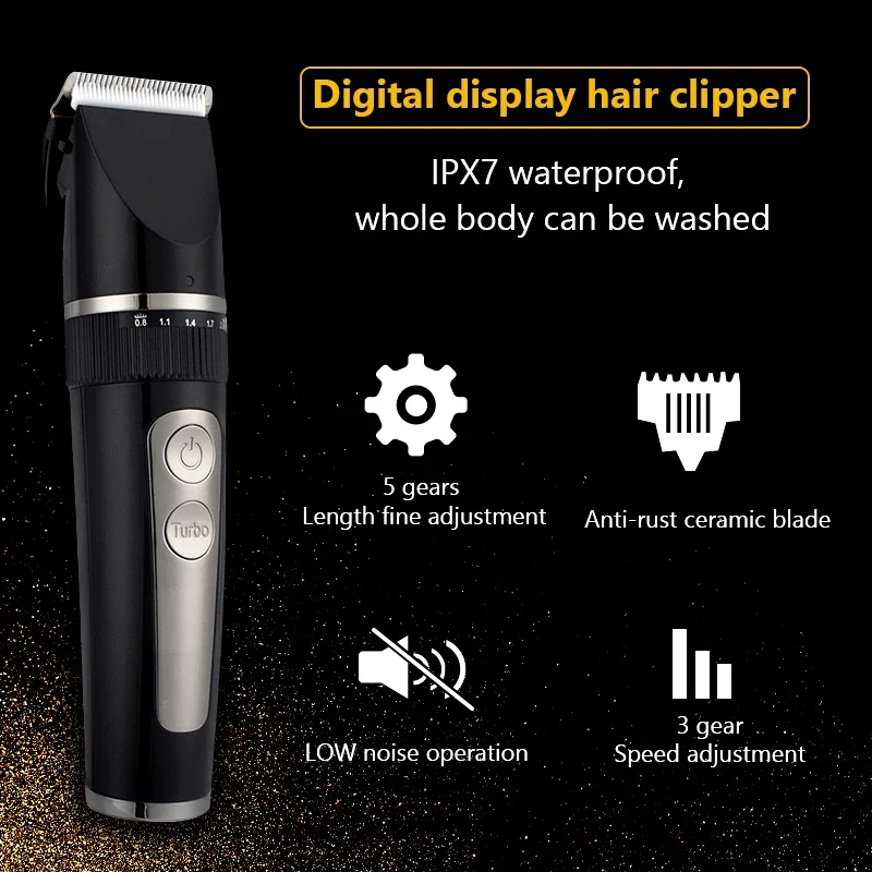 Professional Hair Clipper For Men Rechargeable Electric Razor Hair Trimmer Hair Cutting Machine Beard Trimmer Fast Charging