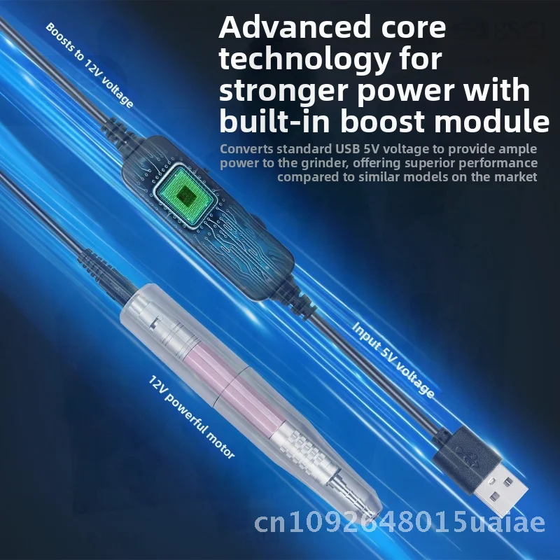 Draagbare elektrische nageldemontageschuurmachine Speciale polijstpen voor nagelwinkels - Roze Zilver Wit Slijpkop