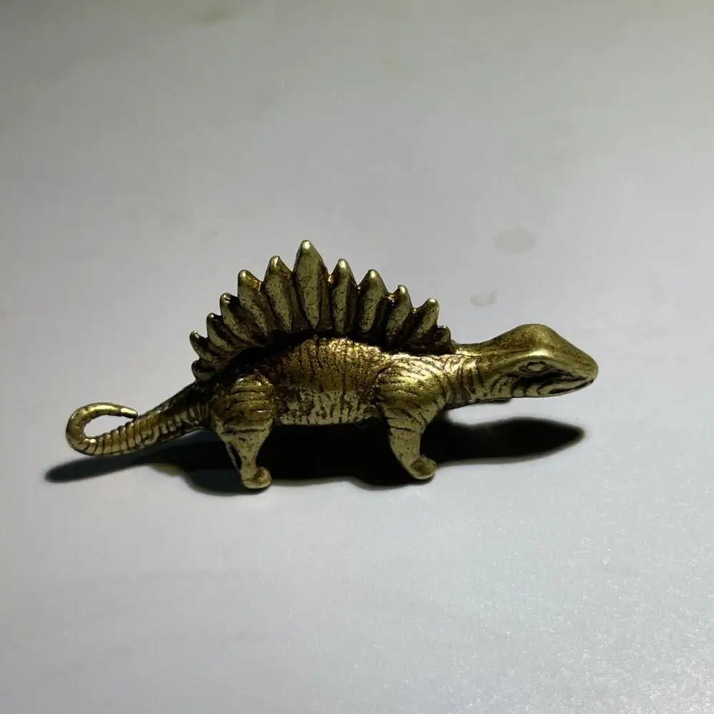 2.1inch Solid Brass Stegosaurus Figurine Animal Figurines Table Decorations