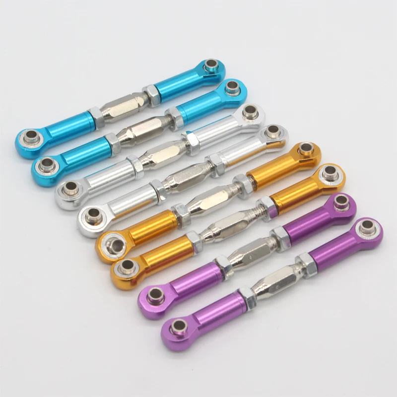 2pcs HSP 106017 166017 Aluminum Alloy Servo Linkage Front Rear Link Set for 1/10 HSP 94111 94188 RC Car Upgrade Part 08242 06016
