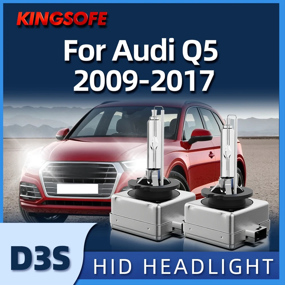 Bombillas de xenón D3S para coche, faros delanteros HID de 35W, haz Alto y Bajo, aptos para Audi Q5 2009 2010 2011 2012 2013 2014 2015 2016 2017, 2
