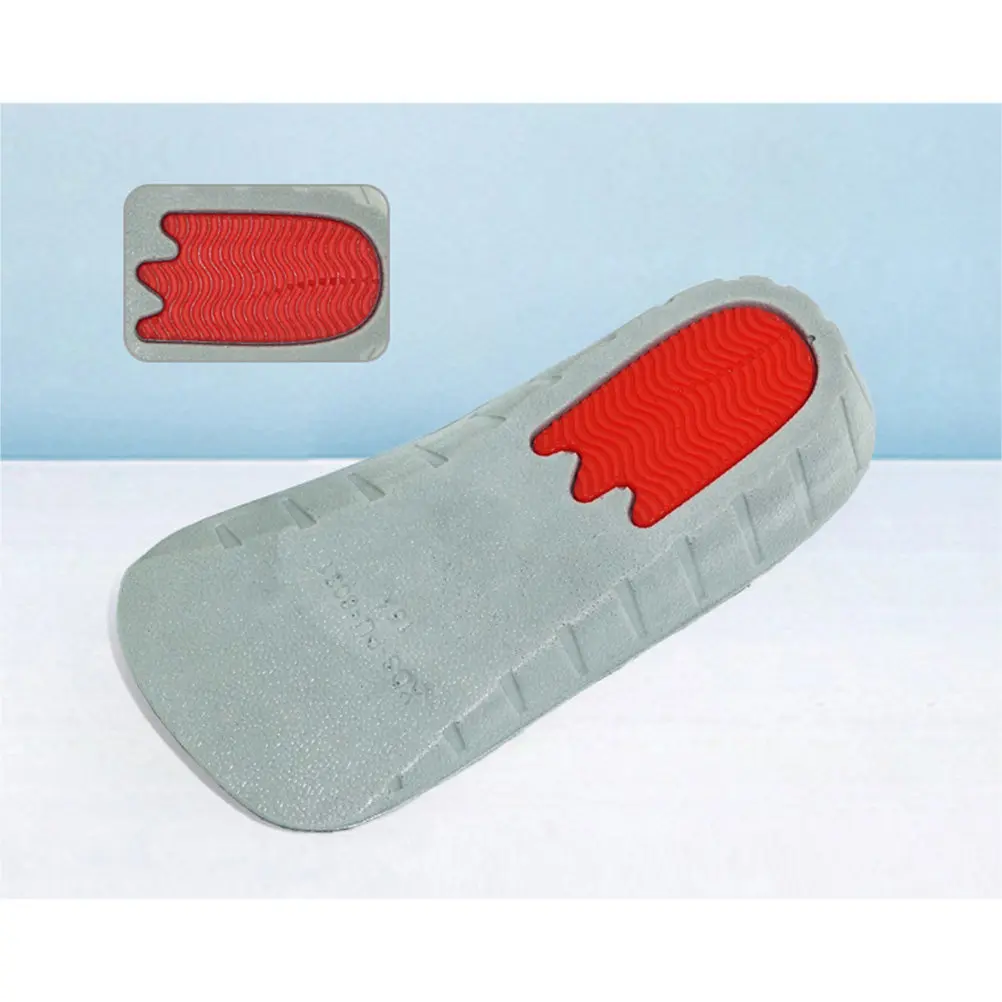 1Pair Height Increase Insoles Invisible Inner Heightening Shoe Pads Grey 1.5cm Non-Slip Shock-Absorb Heel Lift Inserts Unisex