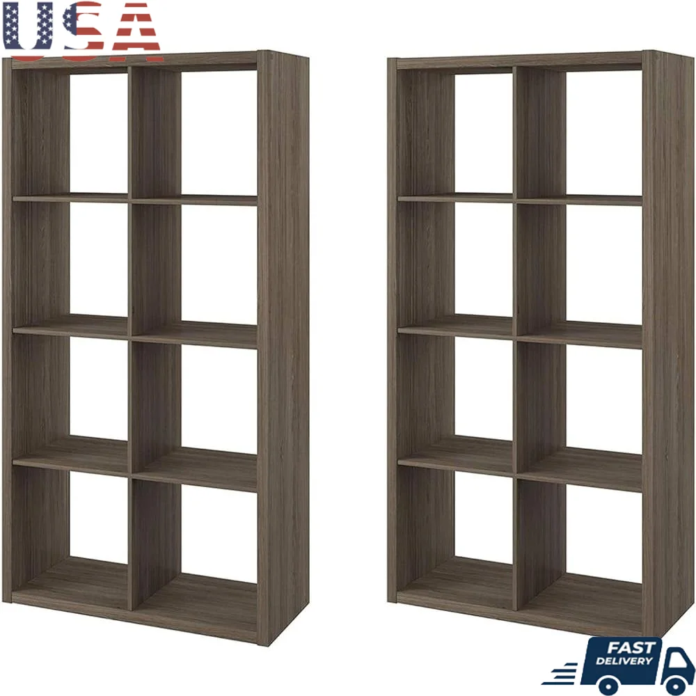 

Open Back 8 Cube Storage Organizer Sturdy Design Vertical Horizontal Display Easy Assembly Office Decorative Storage Solutions