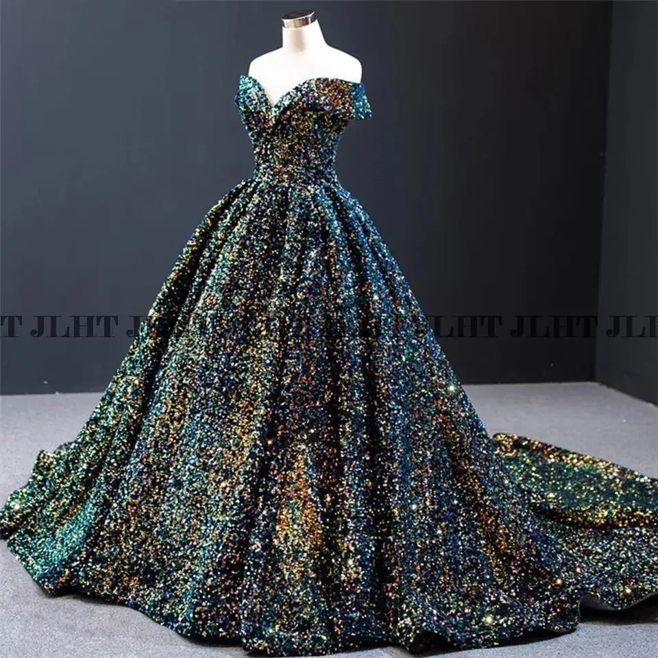 فساتين سهرة رسمية للحفلات الليلية الفاخرة للنساء أنيقة مطرزة بالترتر رداء De Soiree بدون أكتاف فستان طويل للحفلات الراقصة مخصص