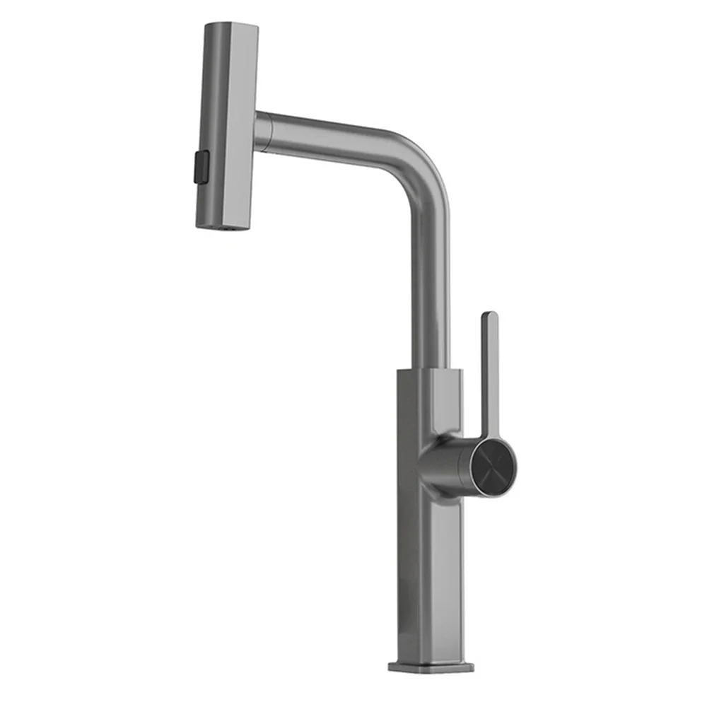 

Single Hole Zinc Body Brass Core Modern Design Bathroom Faucet Hot Cold Water Mixer Tap Waterfall Basin Faucet