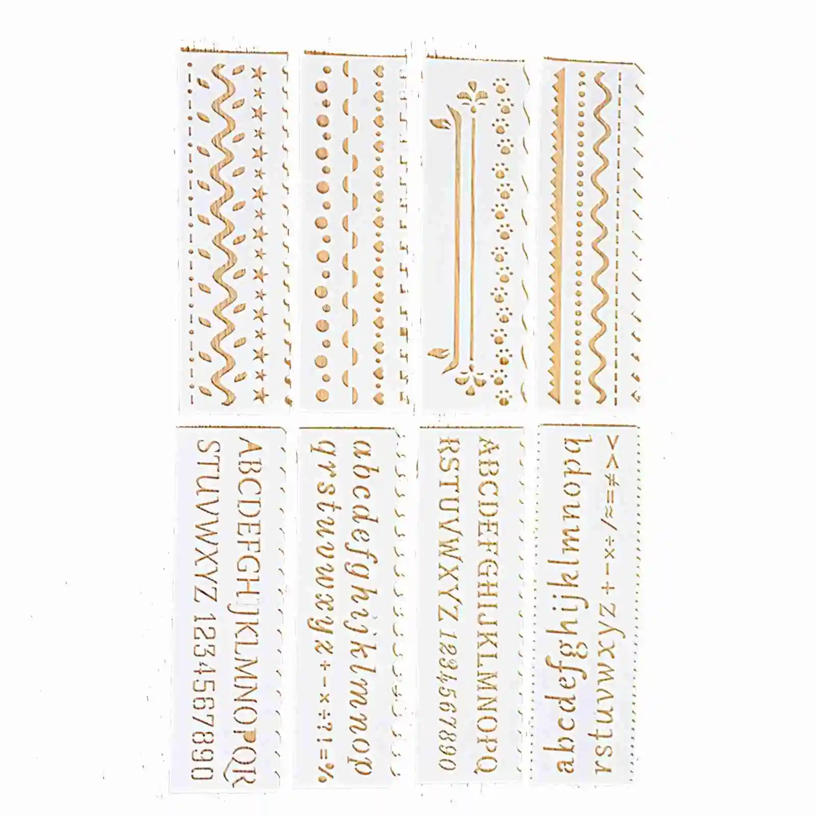 Multi-functional Drawing Stencils Straight & Wavy Lines Rulers Hollow Out Design PP Templates Reusable for Children Students DIY