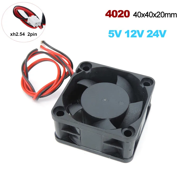 2PIN Dc 40mm Cooling 3D Printer Fan 40x40x20mm Cooler 24V 12V 5V 4020 4cm Computer Case oil Cooling Fan Heatsink Fan M20