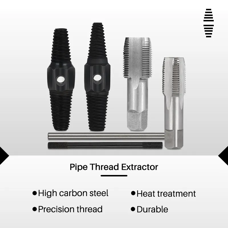 XCAN-Extractor de tornillos antideslizante para tuberías, herramientas de reparación de roscas de tubería, broca, 1/2 \'\', 3/4\'\'