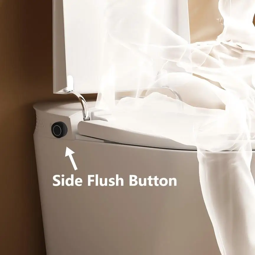 Low Price Smart Automatic Flush Elongated Toilet Remote Control Bathroom Water Closet Smart Toilet For Hotels And Villas - view 5