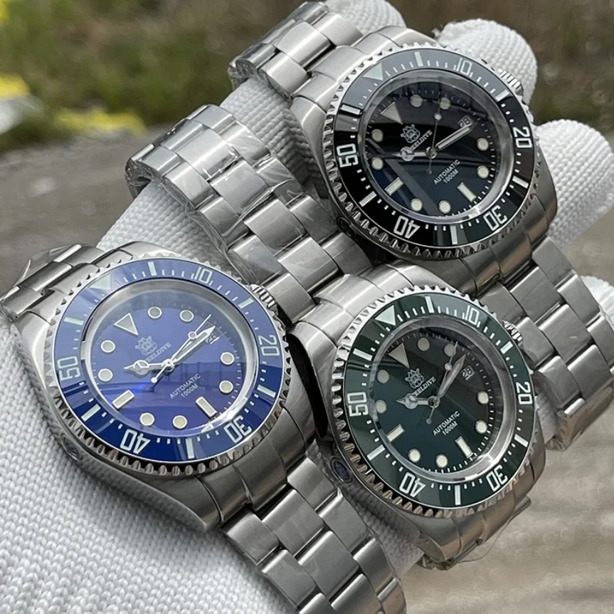 STEELDIVE Men Diver Watch 45.4MM Automatic Mechanical Wristwatch 100Bar Waterproof C3 Luminous Ceramic Bezel Sapphire NH35