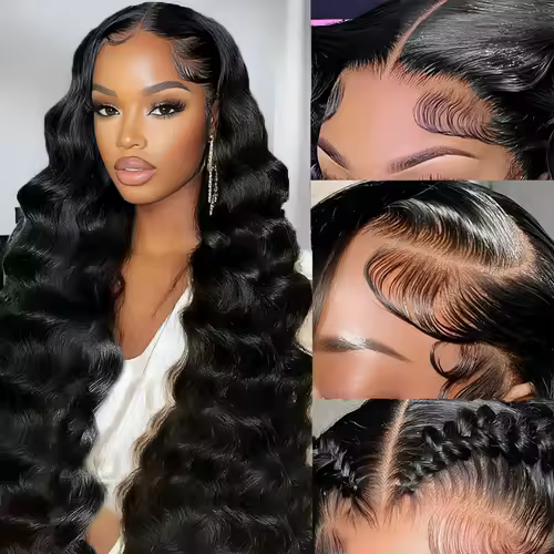 Body Wave Human Hair Wigs 13x6 Hd Lace Frontal Wigs 220 Density 40 Inch For Black Women Pre Plucked Loose Wave Lace Frontal Wig - Image 2