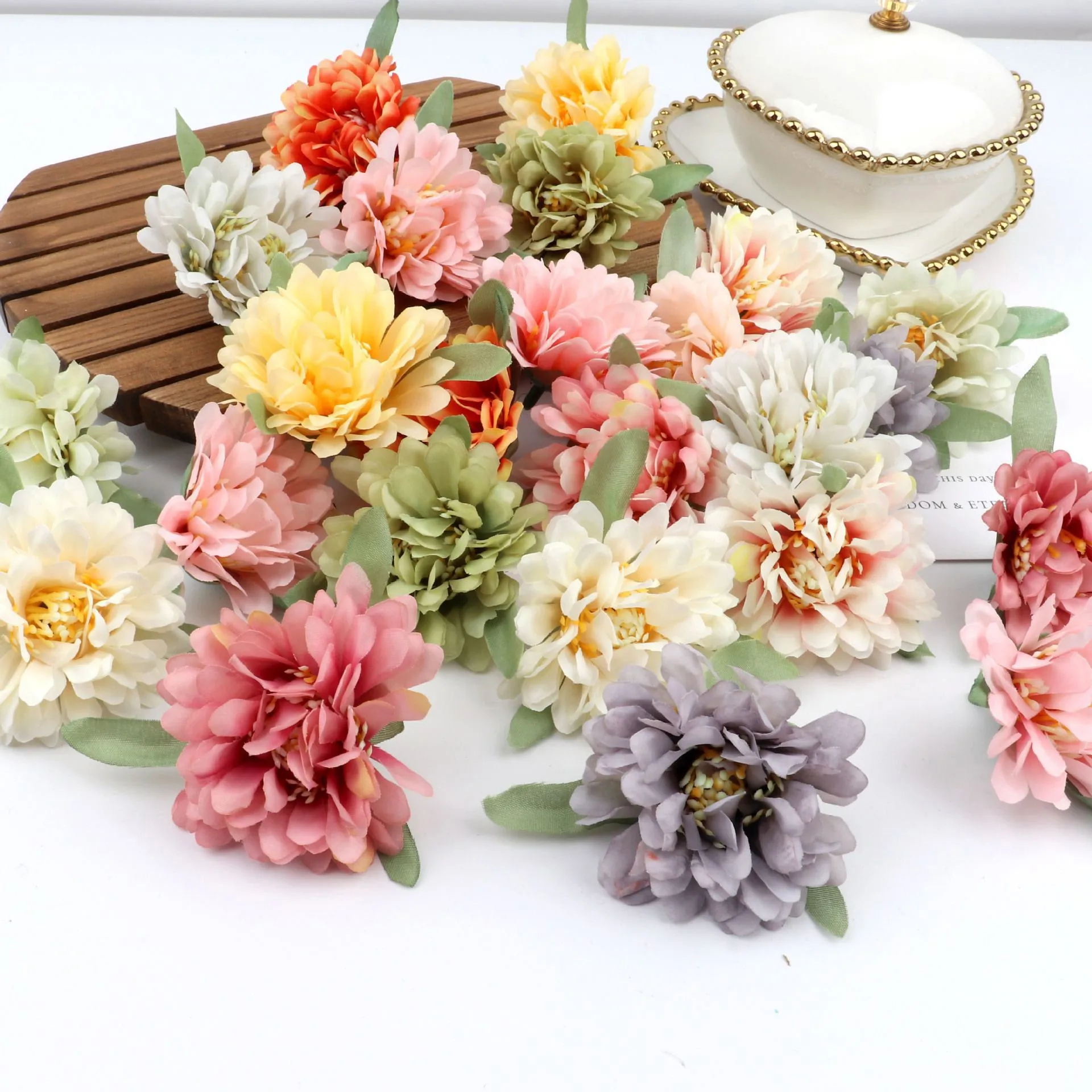 Silk Artificial Flowers chrysanthemum Outdoor UV protection Christmas Wedding Bridal Bouquet Home Garden Decoration DIY Gift